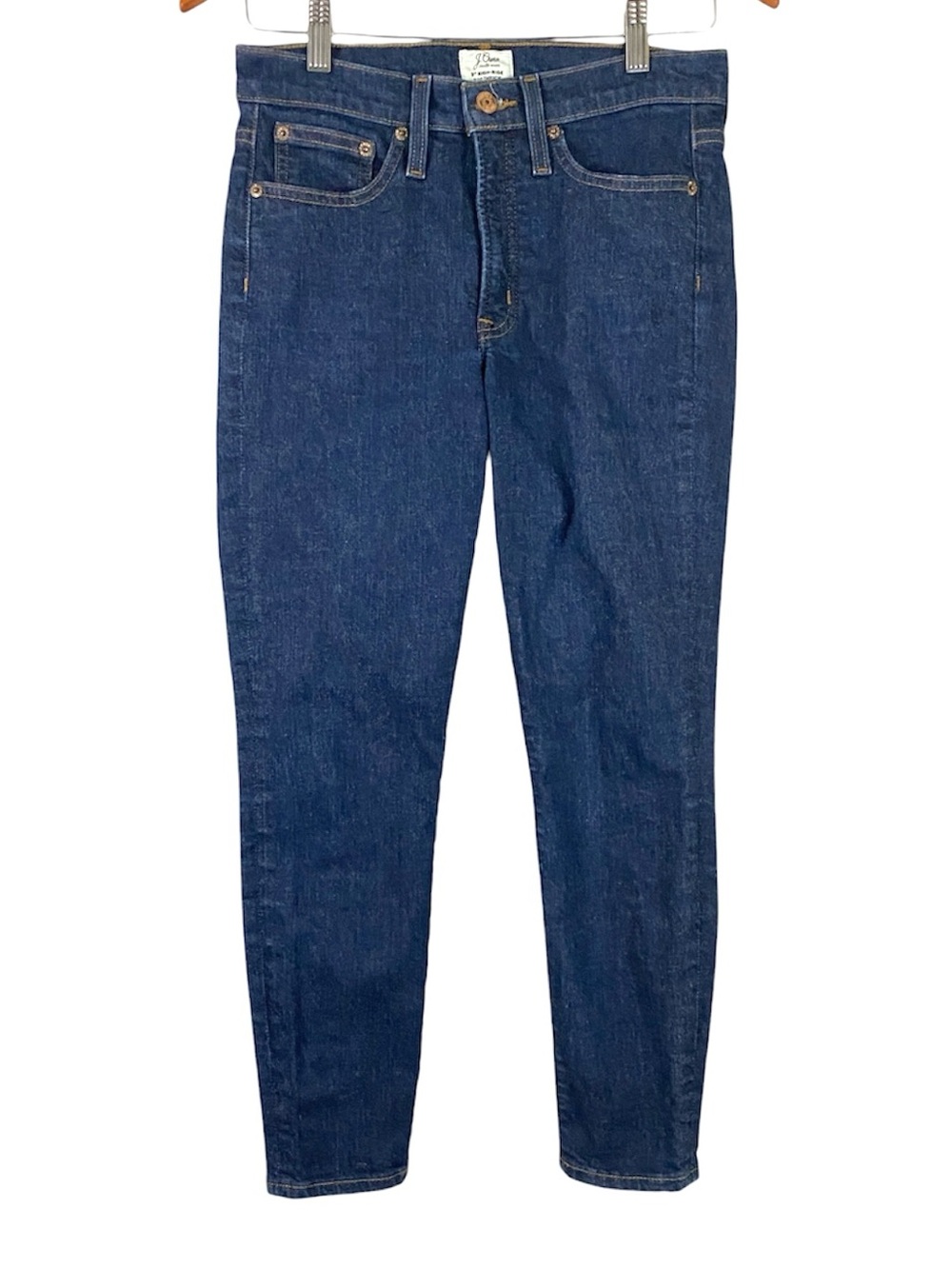 Women’s J. Crew 9’’ High Rise Toothpick Skinny Dark Wash Denim Jean Size 27P